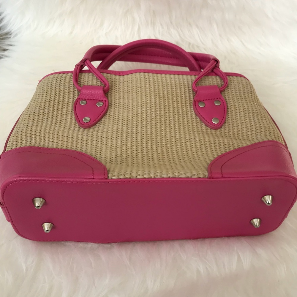 Bath & Bodyworks Straw & Pink Handbag - Picture 3 of 5